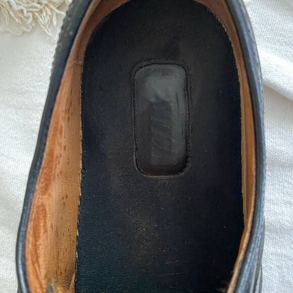 French Shriner Whitman Black Leather Wingtip Oxfords Mens Dress Shoes Size 12 M - Picture 10 of 10